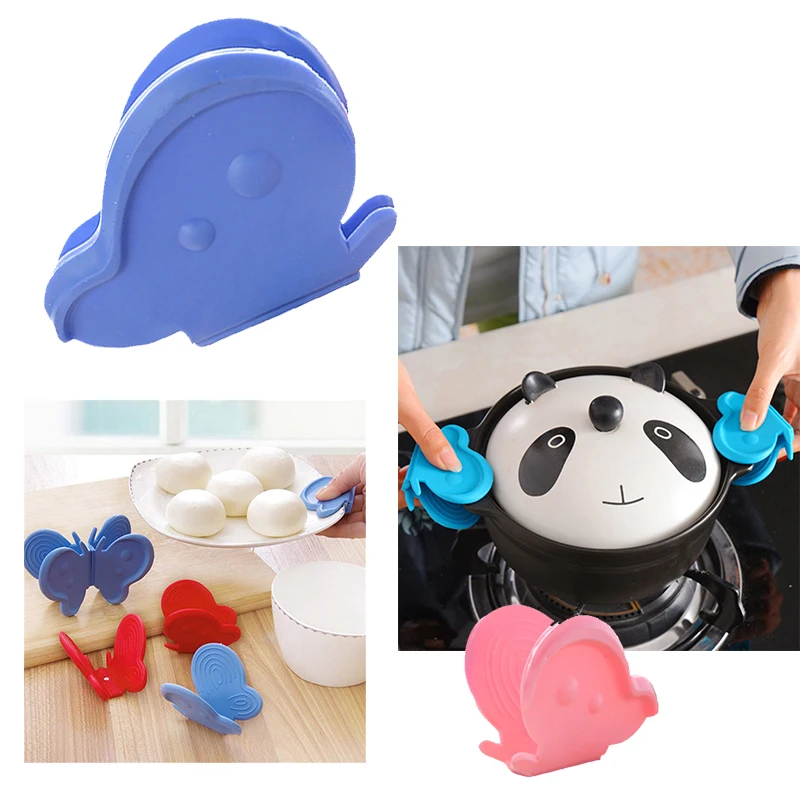 

Adorable Butterfly-Shaped Silicone Anti-Scald Clip Hot Plate Pot Plate Pan Dish Clamp Take Bowl Kitchen Tool Gadget Magnet Tool