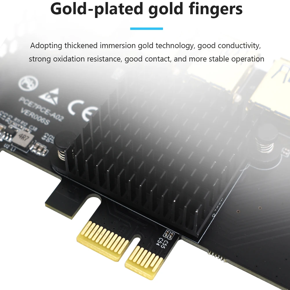 TISHRIC PCIE Multiplier 1X To 6 Slot USB Expansion Card USB3.0 Riser 009s 010 Extender Converter For BTC Miner Mining | Компьютеры и