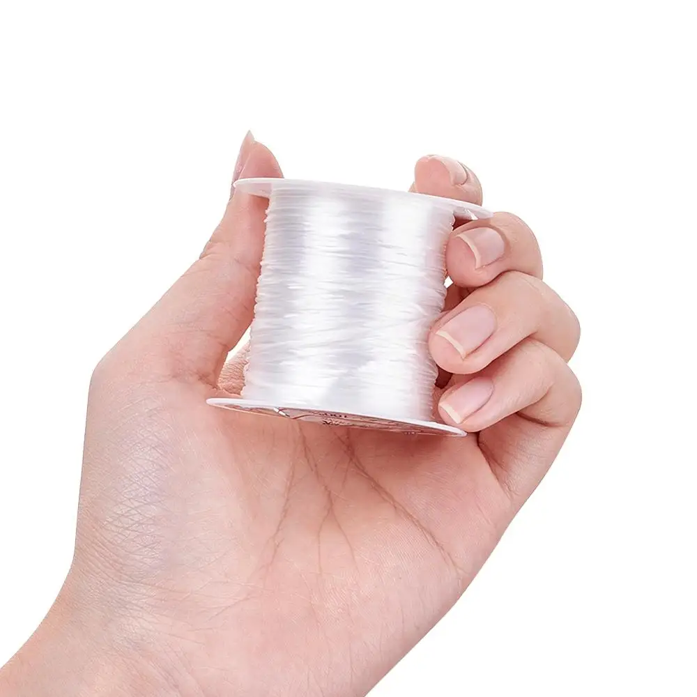 Проволока из эластичного волокна 0 8 мм белый шнур для бисероплетения 10