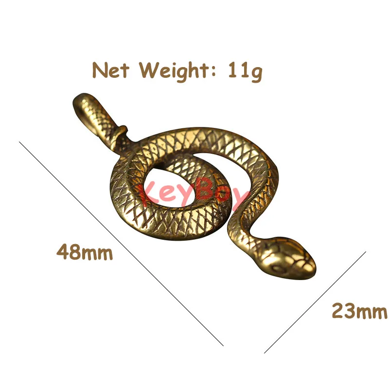 Винтажный брелок ручной работы из латуни Zoadic змея Висячие Подвески аксессуары