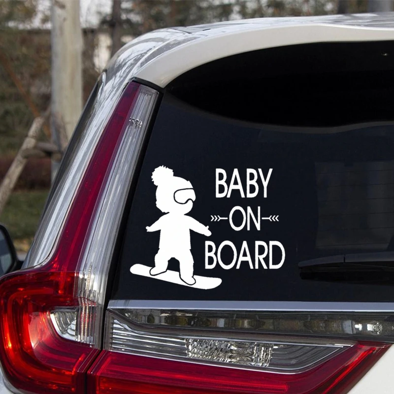 Автомобильные наклейки Baby On Board In катание на лыжах прекрасные креативные для