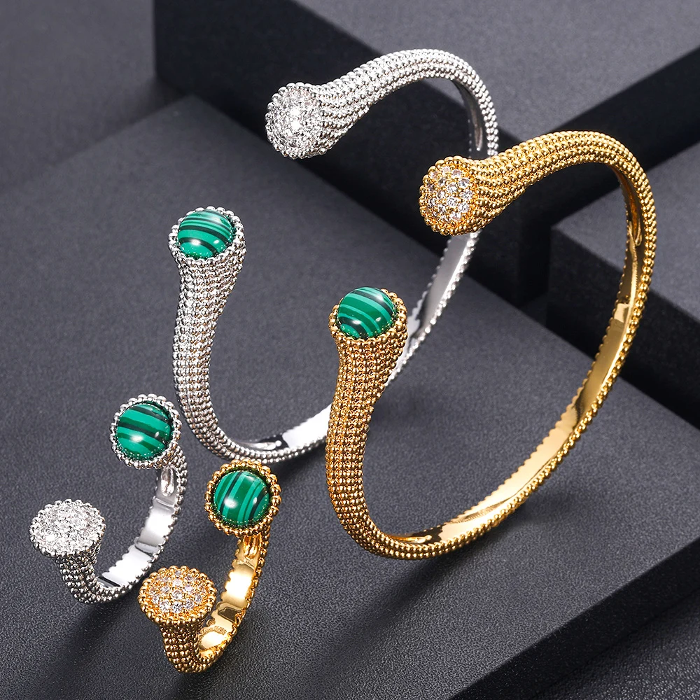 Jankelly роскошный шар браслет в форме капли кольцо комплекты Мода Дубай ювелирные