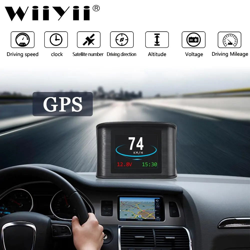 WiiYii T600 HUD OBD2 автомобильный универсальный цифровой gps-спидометр с индикатором