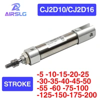 cj2d cj2d16 cj2d10 double clevis with pins mini pneumatic cylinder double acting single rod air cylinder 5 10 15 20 25 50 75 200