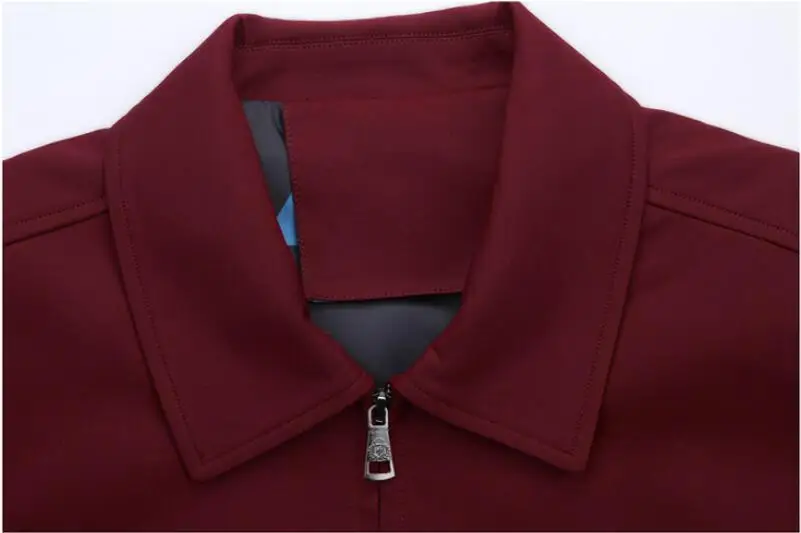 

2019 New Fashion Mens Jacket Spring Autumn Male Blue Slim Windbreakers Stand Collar High Quality Father Jackets Outwear