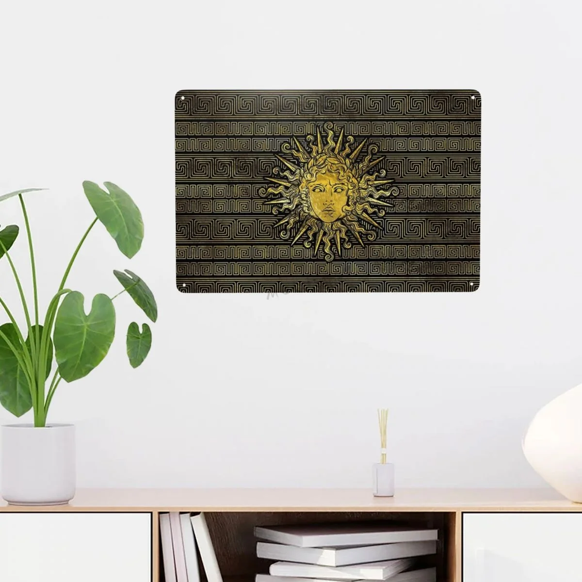

Apollo Sun Symbol Metal Tin Signs Ancient Greek Mythology Iron Plaque Painting Home Bar Room Decor Wall Arts Vintage Modern