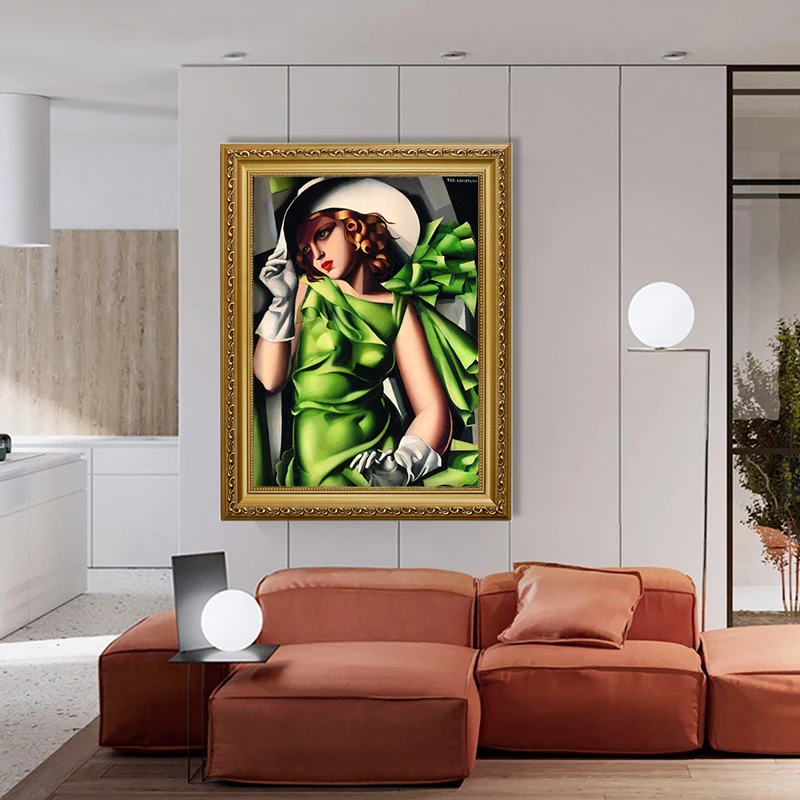 Оригинальный Печатный постер на холсте модная молодая леди с перчатками от Tamara de