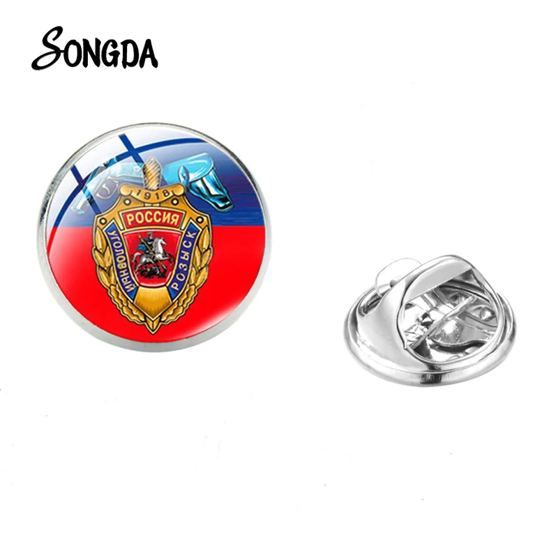 Новое поступление русские Броши спекснеза GRU на одежду выпуклые стеклянные