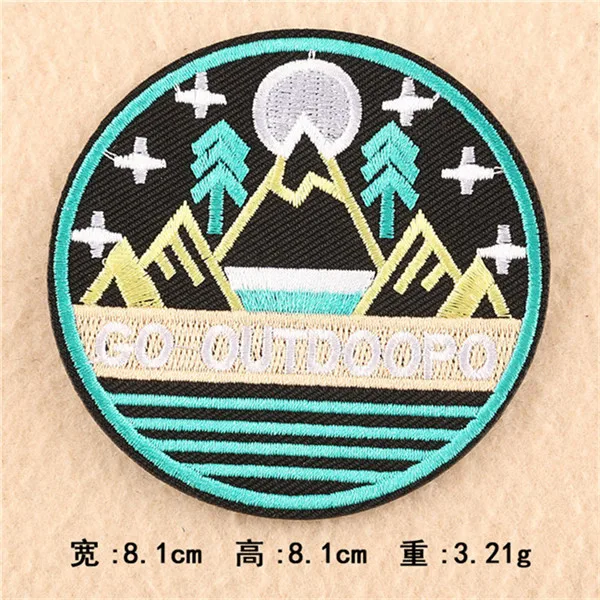 N Size 81 mm Модные инопланетное пространство Приключения путешественник проводник вышитые нашивки для одежды волк пришиван на аппликации полоса значка патч для одежды куртка - Цвет: N Size 81 mm