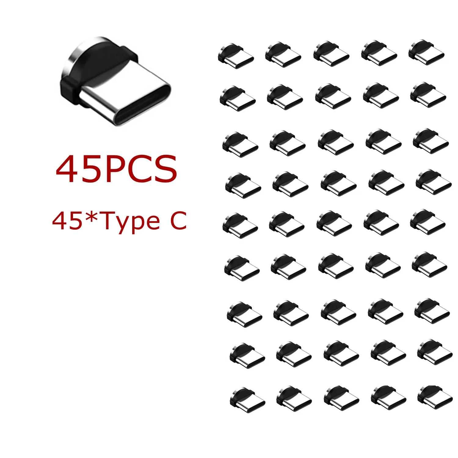 lovebay 45 pcs magnetic tips for iphone samsung mobile phone replacement parts 3 in 1 plug micro converter cable adapter type c free global shipping