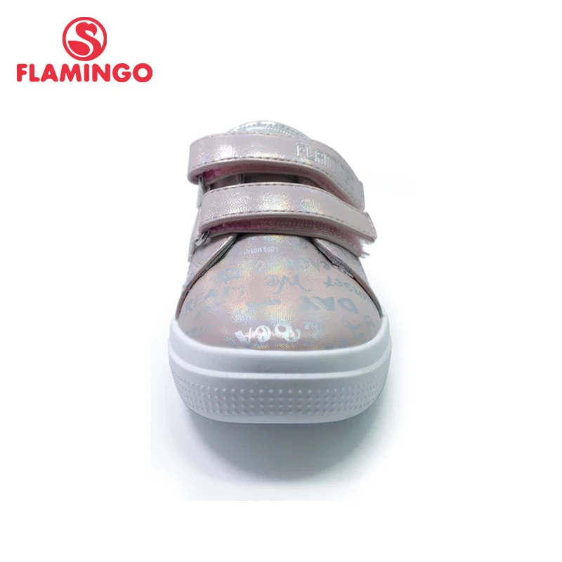 FLAMINGO 2020 Print Spring Genuine Leather Breathable Hook&amp Loop Outdoor sneakers for girl Size 27-33 Free shipping 201P-FD-1858 | Детская