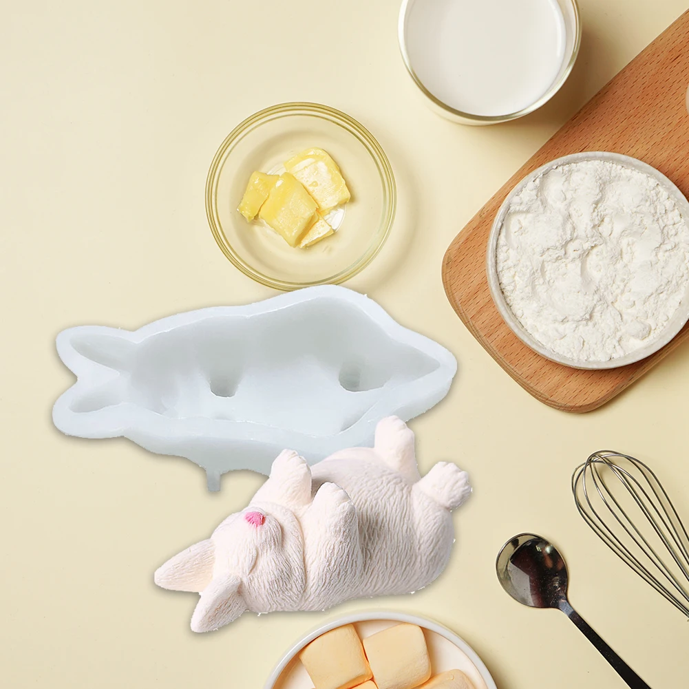 

Easter Bunny Candle Silicone Mold DIY Ice Cream Fondant Chocolate Cake Soap Plaster Making Homemade Scented Candle Craft