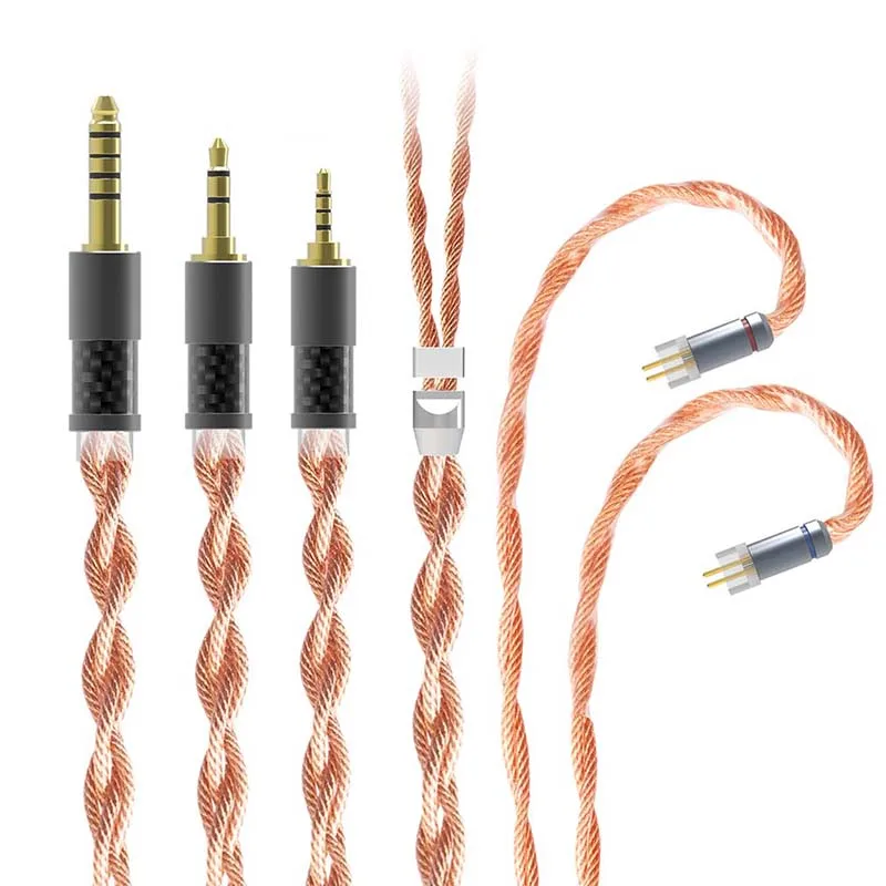 

KBEAR вдохновение-C 4-жильный обновленный кабель 4N однокристальная медная тканая конструкция 560 нитей 2,5/3,5/4,4 мм типы штекеров