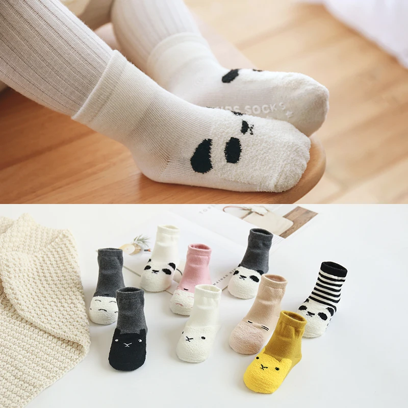 3 Pair Baby Toddler Shoes Baby Shoes Non-slip Thickening Shoes Sock Foot Sock Leg Warmer