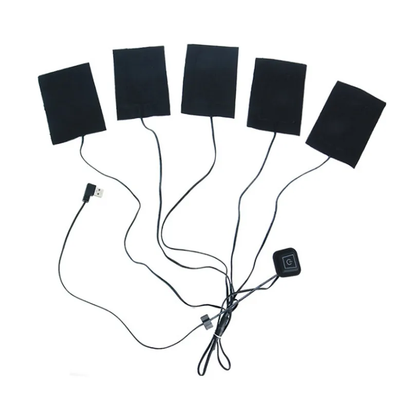 1 комплект USB Электрический нагревательный чехол грелку на открытом воздухе Термальная Теплый зимний Подогрев жилет тормозные колодки для "сделай сам" с подогревом Костюмы 3/5/8 стержень лист ED