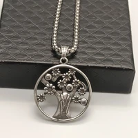 viking pendant men and women necklace round pagan religious slavic charms vintage jewelry undertale stainless steel pendant