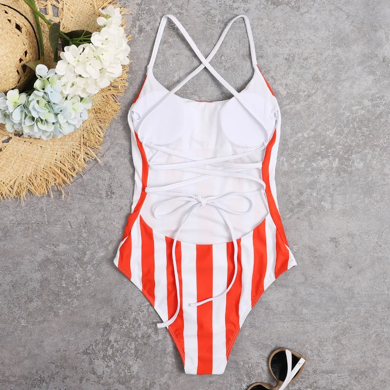 

2021 Women's Swimsuit Bikini One-piece Sexy Cut Beach Women's Swimsuit Bikini Set Monokini viquinis mujer 2020 v waist