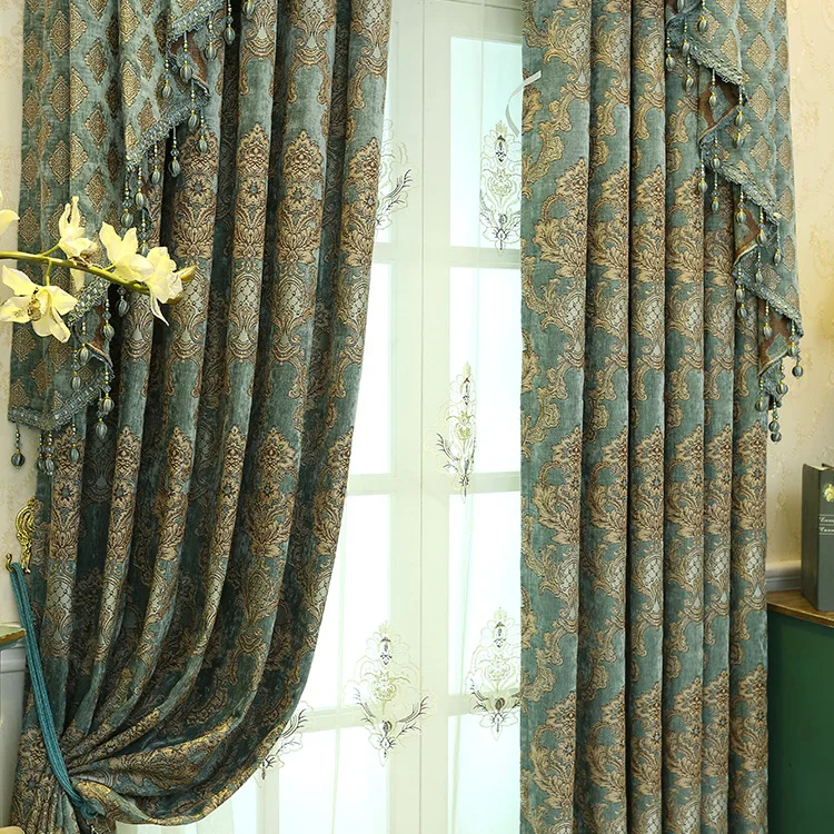 Роскошные жаккардовые шторы из синели в европейском стиле для гостиной спальни