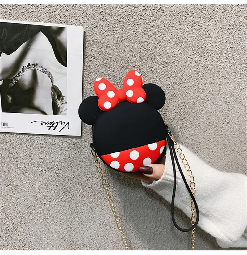 Кавайная мини сумка через плечо с мультяшным силикагелем на молнии ведро модный