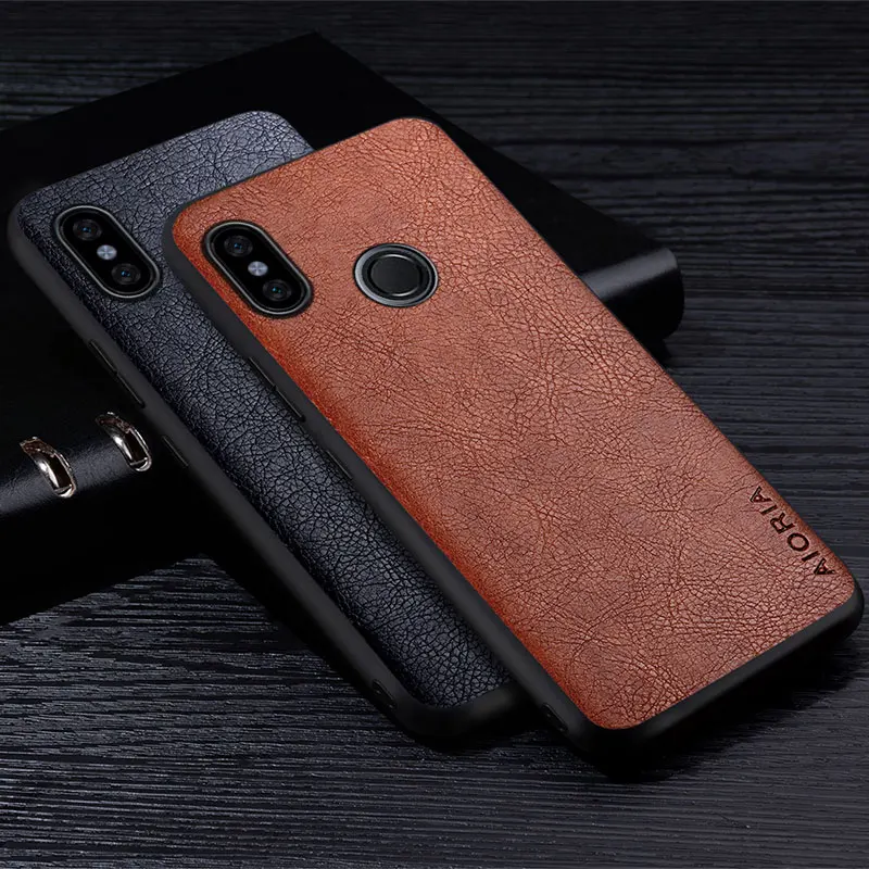 Leather Case For Xiaomi Redmi Note 5 Pro Luxury Business Style Retro Litchi Pattern Back Cover For Redmi Note 5 Pro Phone Case