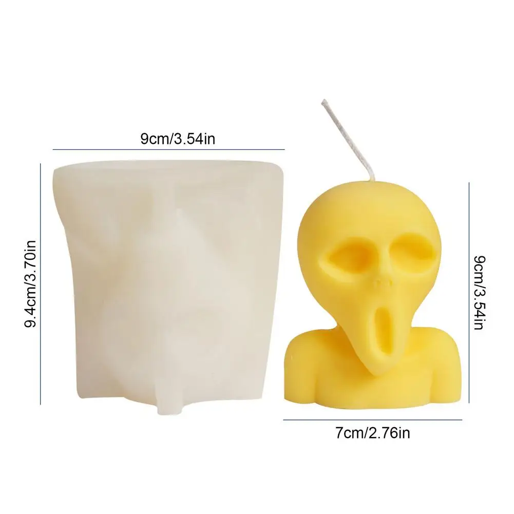 Силиконовая форма в виде черепа свечи для Ароматических Свечей на Хэллоуин Пасху