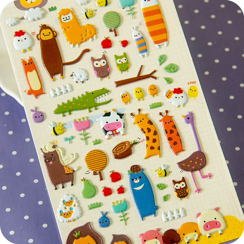 5 шт. декоративные наклейки в виде животных | Игрушки и хобби