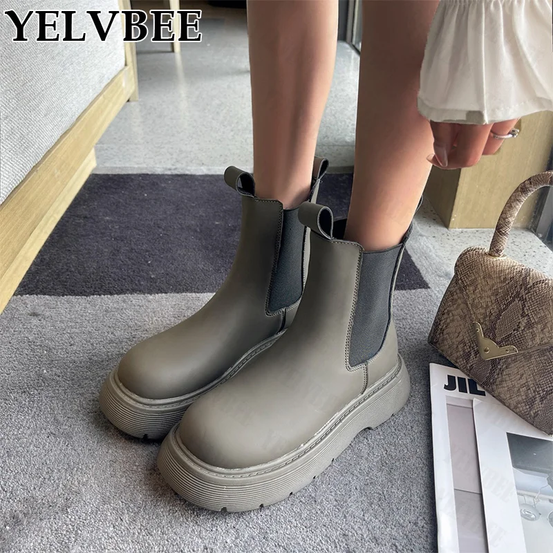 

Женские дизайнерские ботинки челси, ботинки на платформе, готические зимние ботинки, женские сапоги для верховой езды, мотоциклетные ботин...