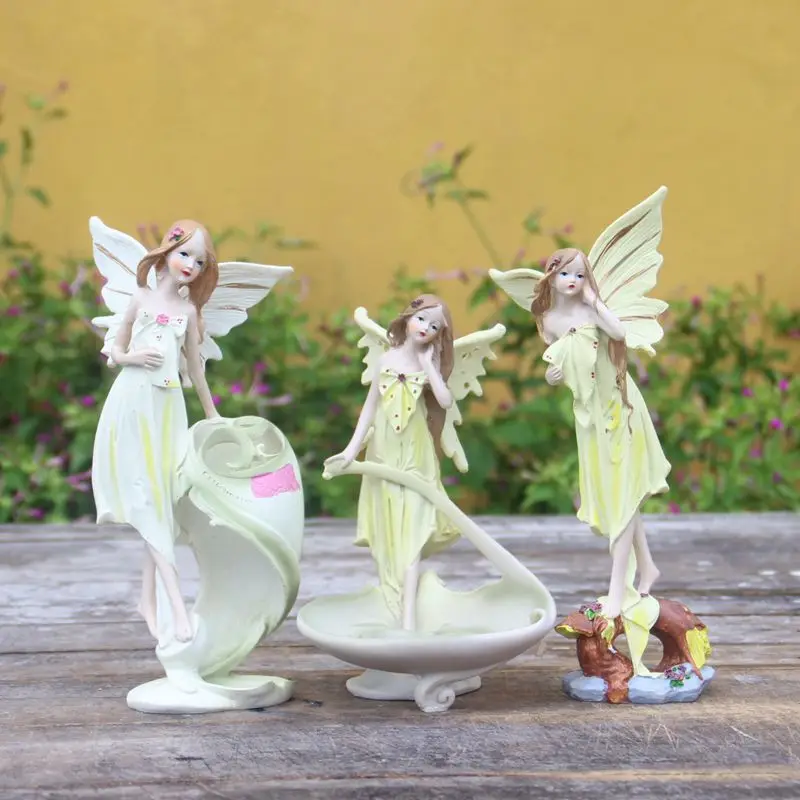 Decoraci&oacute;n de &Aacute;ngel moderna minimalista para dormitorio, artesan&iacute;a de resina para sala de estar-0