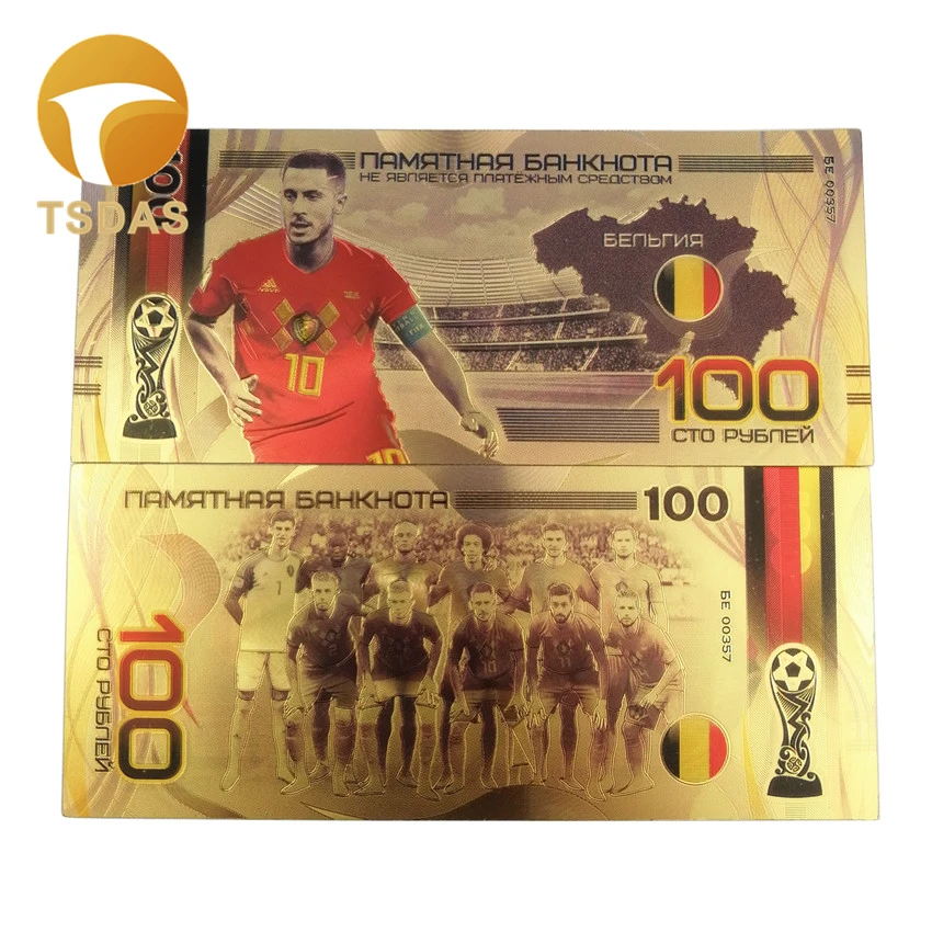 8 шт./лот красивые российские банкноты набор футбольных банкнот 100 рубля золотые