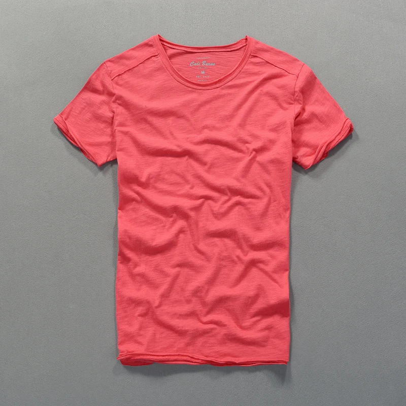 

2018 Summer new thin men's T-shirt short-sleeved round neck Double collar bamboo cotton casual men t shirt chemise wholesale