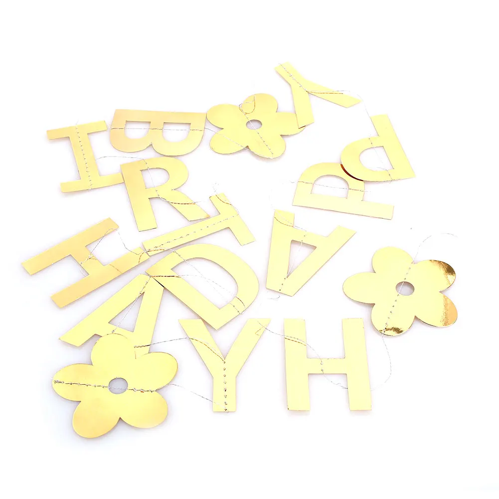 Подвесной Декор счастливые украшения для дня рождения баннер Бантинг бумага