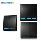 Беспроводной смарт-выключатель FUNSHION, 23 клавиш, 433 МГц, Радиочастотный пульт дистанционного управления, 110 В, 220 В, приемник, настенная панель, кнопка, потолочная лампа