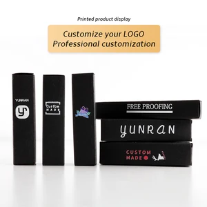 Черные бумажные коробки для парфюма, 25*25*105 мм, с логотипом на заказ