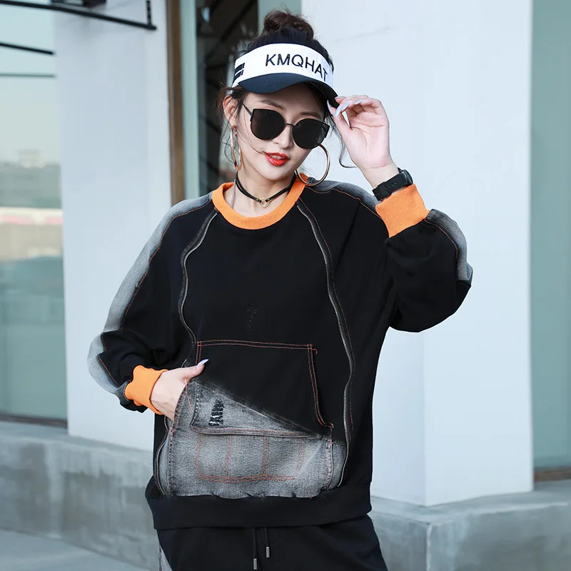 Max LuLu European New Style Spring Streetwear Womens Punk Loose Hoodies Ladies O-Neck Casual Sweatshirt Female Vintage Clothes | Женская