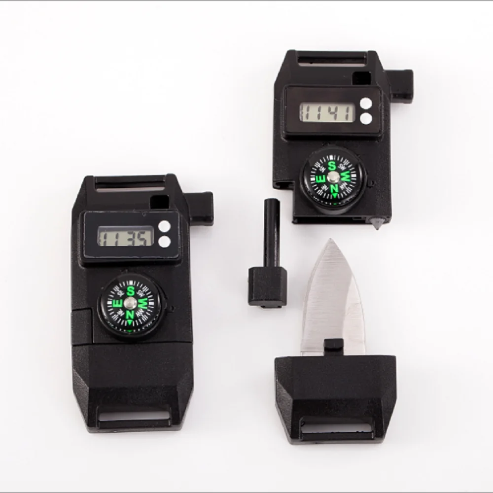 Зонтик веревка тканые выживания flintstone компас часы Открытый Многофункциональный