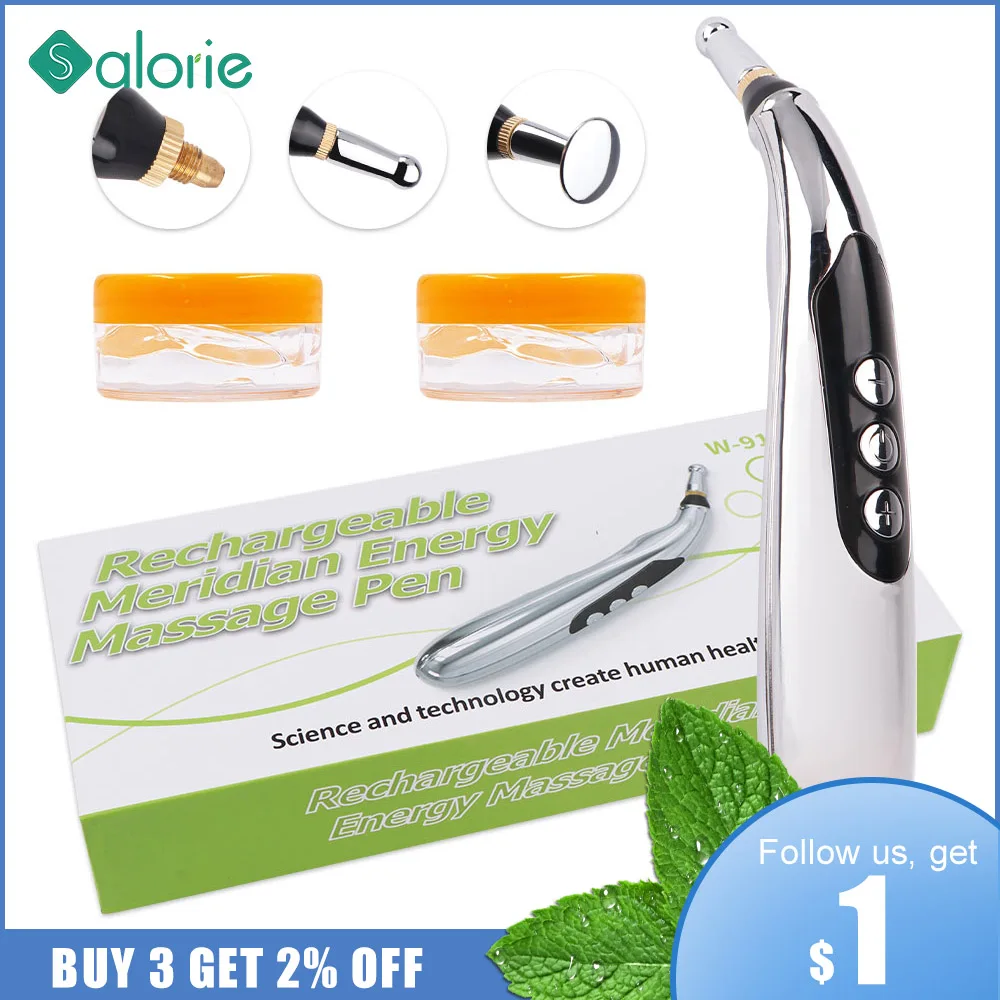 

Electronic Acupuncture Pen Massager Pen for Neck Back Body Laser Magnet Therapy Meridian Energy Pen Scrap Guasha Droshipping