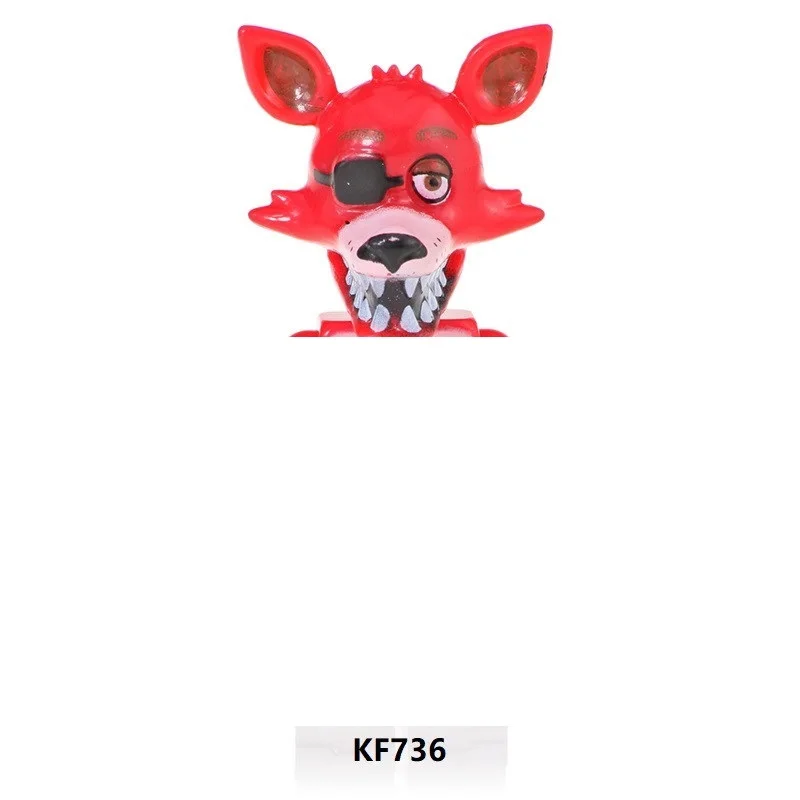 Мини-конструктор пять ночей Atfreddy KF6122 FNAF кошмарный кекс розовый Фокси спинтрафт