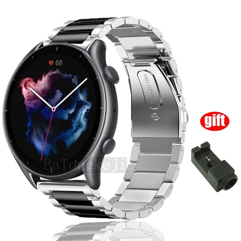 

Металлический ремешок для смарт-часов Huami Amazfit GTR3 GTR 3 Pro, классический модный спортивный браслет GTR 3 Pro, защитная пленка для экрана