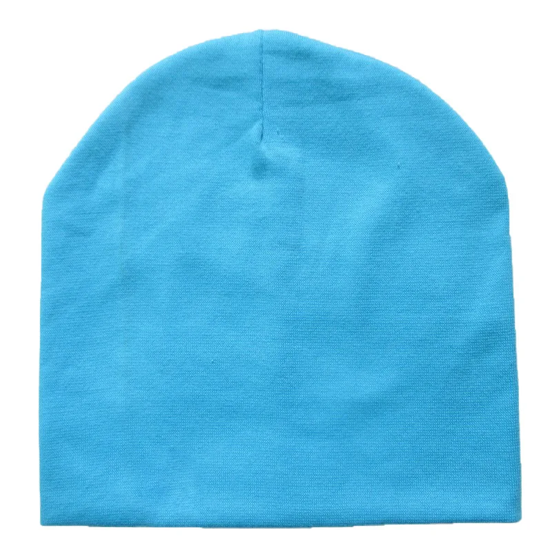 Шапка детская вязаная однотонная хлопковая на осень/весну От 0 до 3 лет | Детская