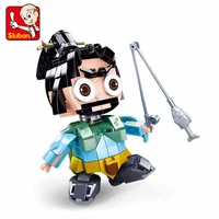 sluban toy building block model chinese myth jiang ziya children cute collage creative diy small size high end gift abs material