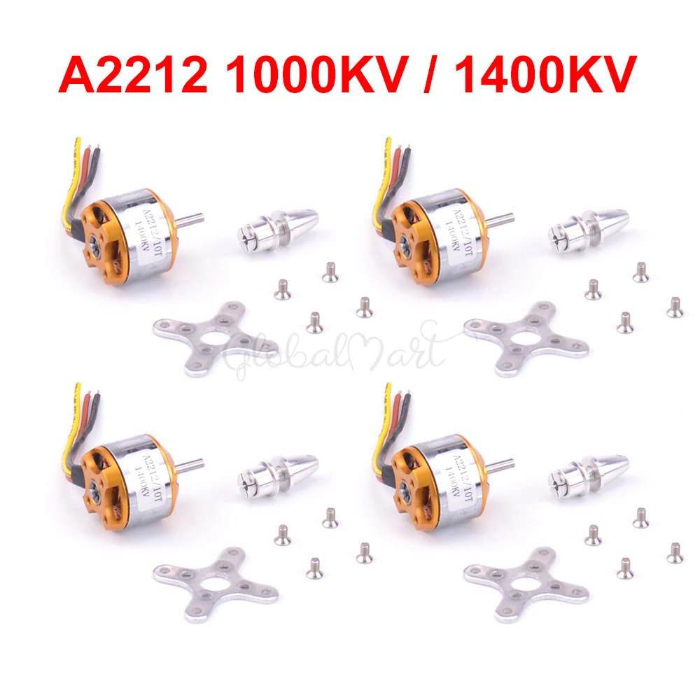 Двигатель бесщеточный 4шт./лот XXD A2212 2212 1000KV 13T / 1400KV 10T для F450 450 мм квадрокоптера