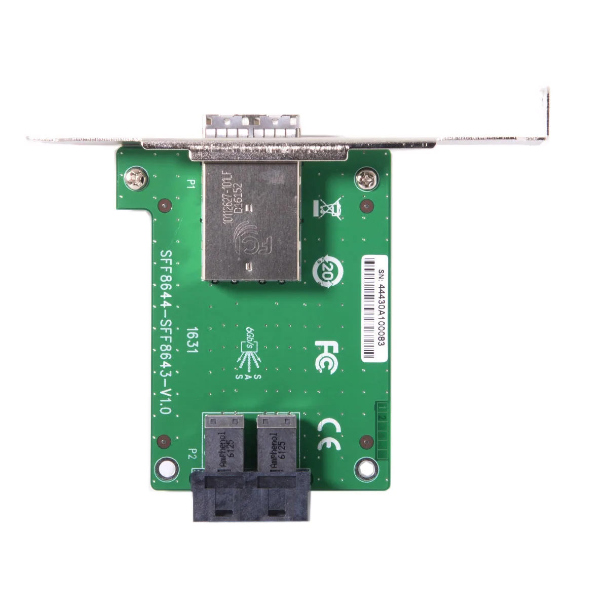 dual ports mini sas hd sff 8644 to internal sas hd sff 8643 pcba female adapter with low profile bracket free global shipping