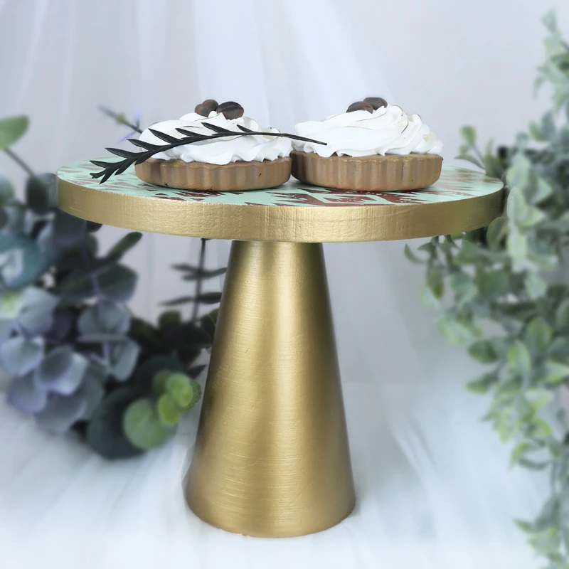 Зеленый газон свадебный торт Украшение стола Свадебная вечеринка подставки кекс