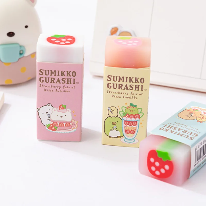 

Strawberry Sandwich Series Colorful Eraser Children's Gift Kawaii Office School Supplies Cute Fruit Erasers for Kids