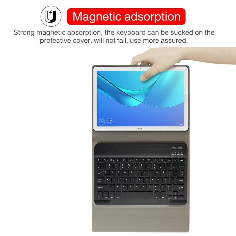 Кожаный чехол с Bluetooth клавиатурой для Huawei Mediapad M5 Lite 10 BAH2 W19/L09/W09 планшет lite 10|Чехлы