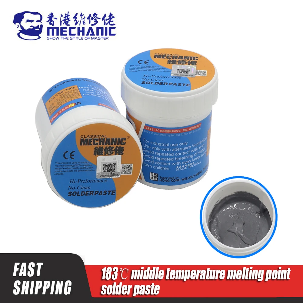 MECHANIC XGSP500 Soldering Paste Flux Sn63/Pb37 For Soldering Iron Station Flux Circuit Board Repair Tool SMD SMT Welding Fluxes