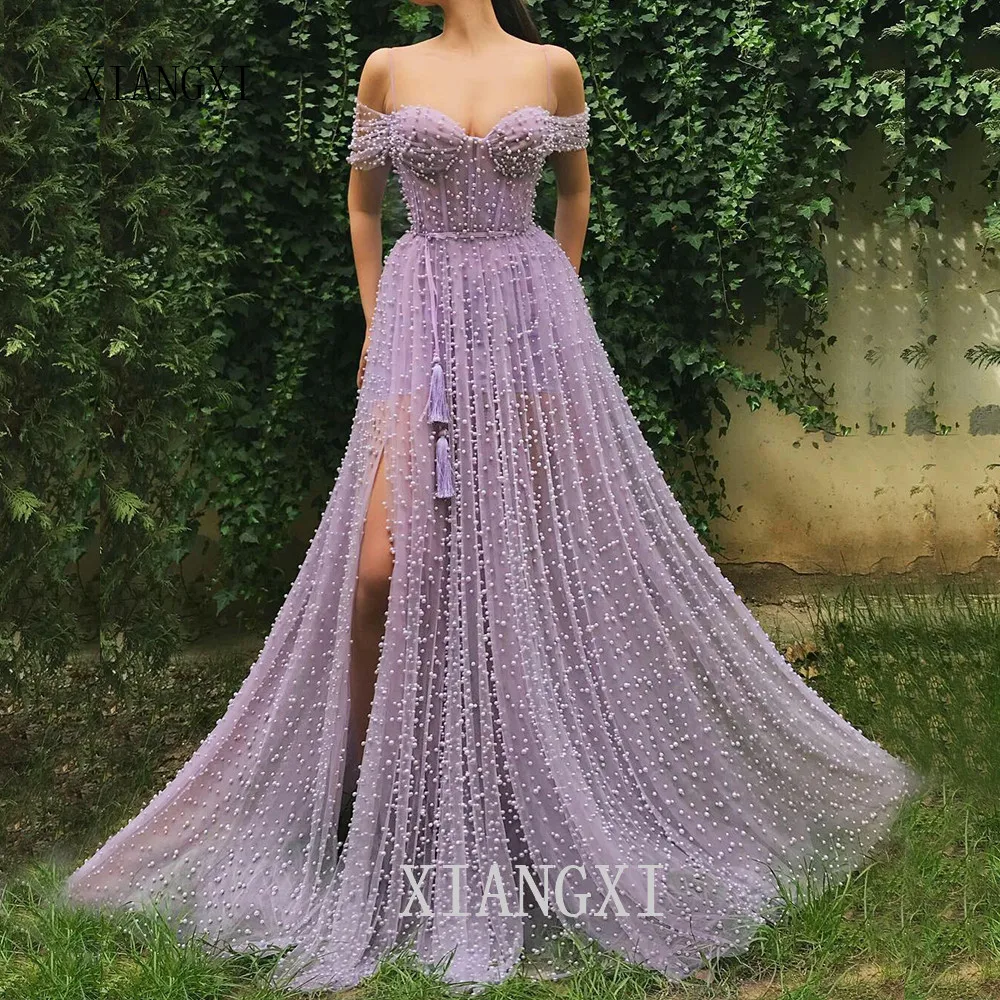 Чарманные цепочки фиолетовые халаты для вечеринки 2020 длинное платье элегантный