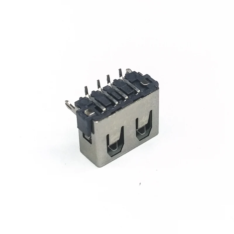 

10 Pcs/Lot Female USB 2.0 DIP 4 Pin 2 Feet Type A 180 Degree Flat Charge Plug Socket Jack Connector Wire Adapeter