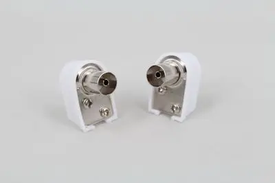 

RF Coaxial Bend Right Angle Free Welding RF Television Female Plug 9.5 L TV RF Terminal Antenna Connector