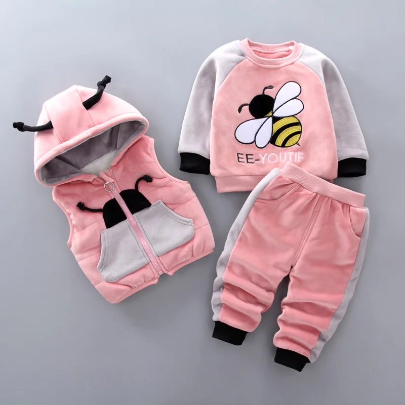 

3 шт., детский комплект одежды для девочек 1 - 3 лет